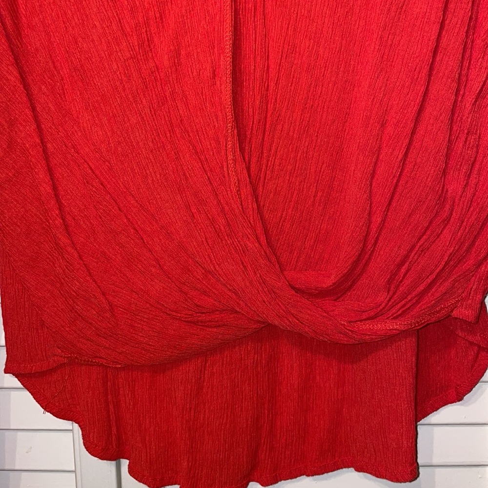 Free People Red Orange Top - Picture 4 of 5